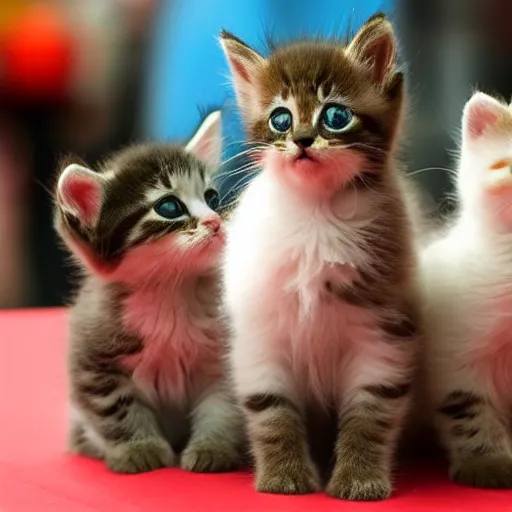 Image similar to first prize winner cute kittens at cute kitten championship displaying their cuteness