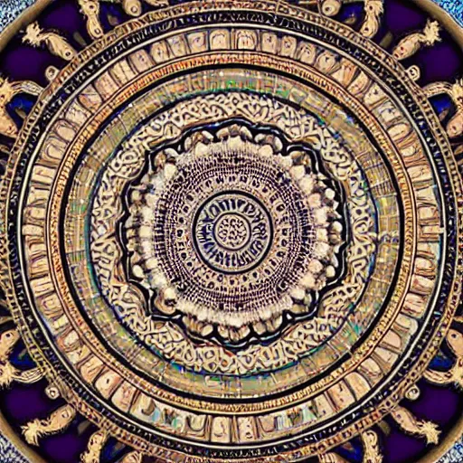 Prompt: a huge mandala stretching over the entire world, intricately detailed, photorealistic, realistic