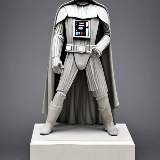 Prompt: Darth Vader statue in the style of Antonio Canova