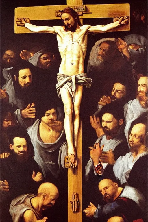 Prompt: “ the painting ‘ garfield crucified ’ by diego velazquez ”