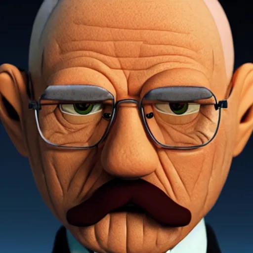 Prompt: walter white as a muppet, 8 k, 3 d, professional