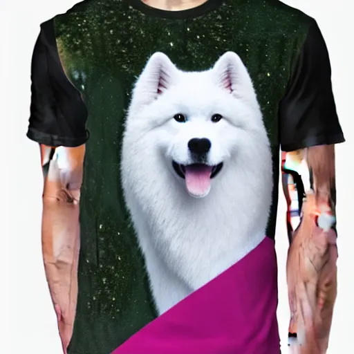 Image similar to samoyed graphic on t - shirt