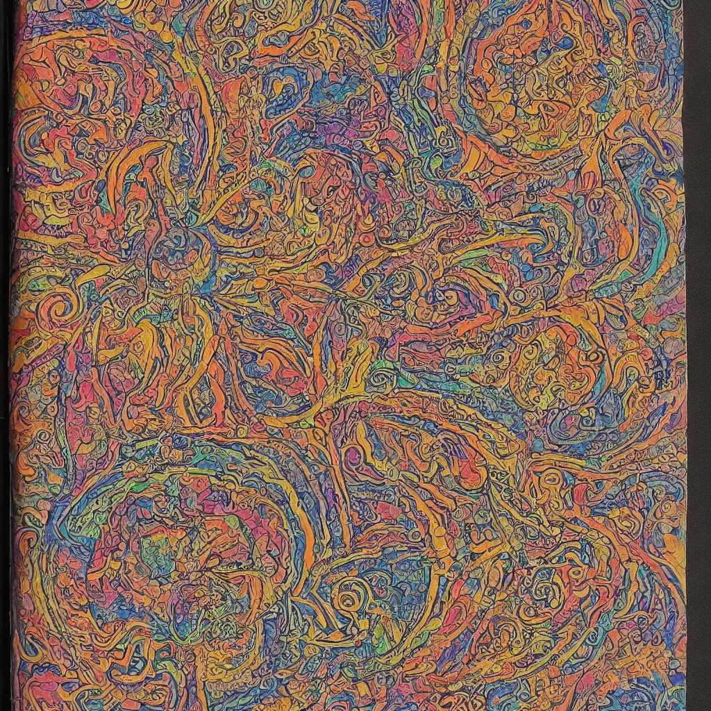 Image similar to highly detailed page from a psychedelic zen master's journal