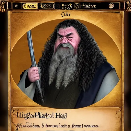 Image similar to hagrid as an elder ring npc