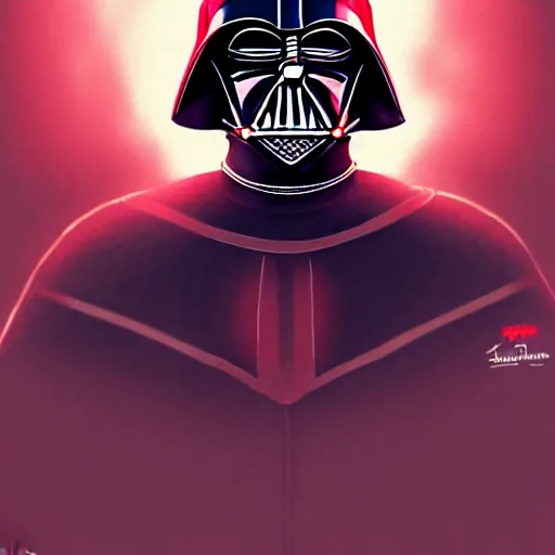 Image similar to darth vader in a christmas sweater, portrait shinkai makoto studio ghibli studio key hideaki anno sakimichan stanley artgerm lau rossdraws james jean marc simonetti elegant highly detailed digital painting artstation pixiv