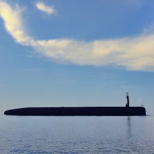 Image similar to Nuclear Submarine in the peaceful sky