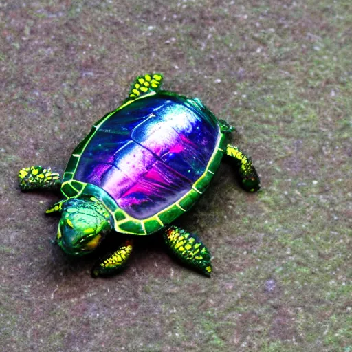 Image similar to turtle iridiscent beetle 🪲 hybrid