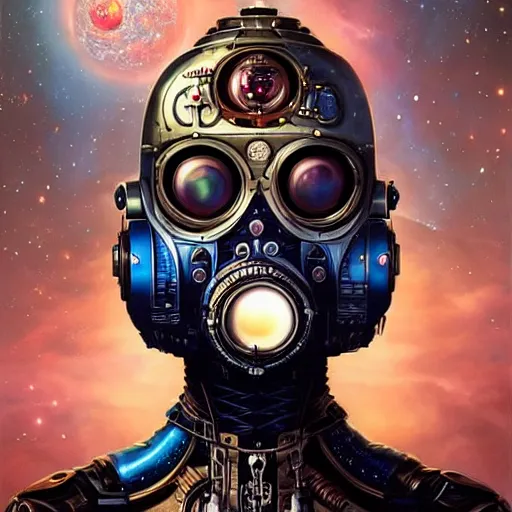 Image similar to Space BioPunk Steampunk portrait, Pixar style, by Tristan Eaton Stanley Artgerm and Tom Bagshaw.