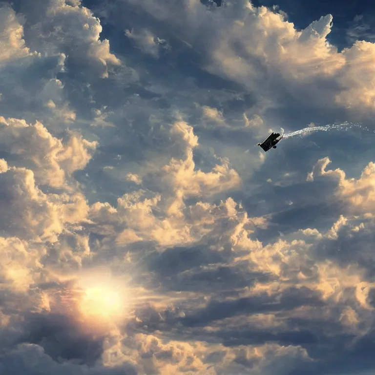Prompt: a beautiful detailed painting of a shot close - up human flying in the sky as in a dream, around fluffy airy soft clouds that sparkle and glow with different lights and also foam like soap bubbles, highly detailed, 8 k resolution, hdr