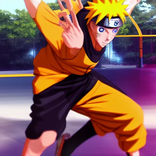 Prompt: naruto uzumaki playing basketball but photorealistic instead of anime, photorealistic artstyle, trending on artstation, macro, vibrant, digital, wide shot, full view, hd, cinematic shot, dramatic, ultra realistic, ultra detailed, 8 k, 4 k