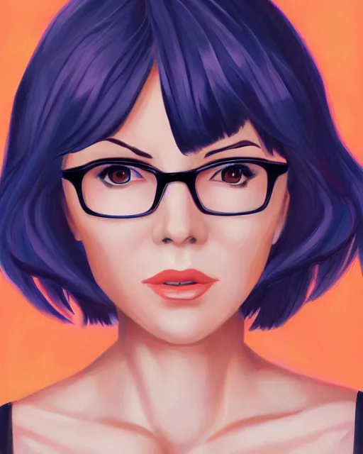 Prompt: a portrait of Velma Dinkley in the style of artgerm