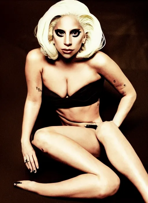 Image similar to lady gaga photoshoot by annie leibovitz