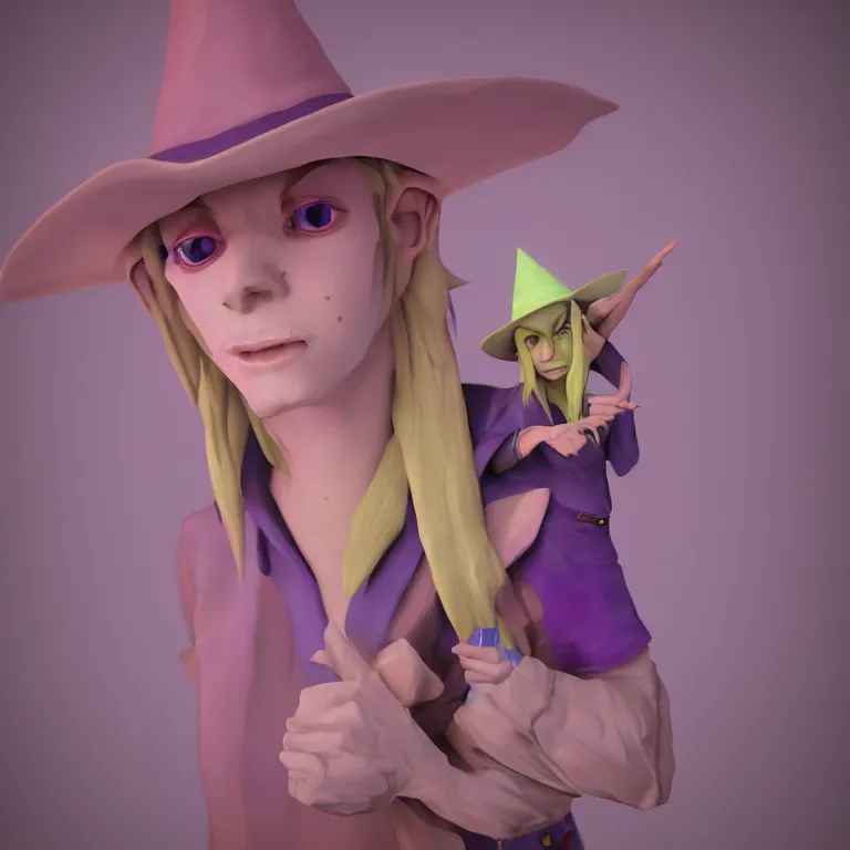 Image similar to taako, high quality 3 d render, zbrush, pastel colors, soft lighting, shallow depth of field