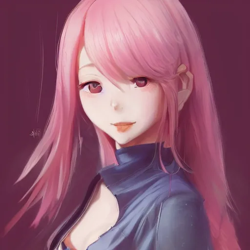 Image similar to An anime drawing of a pink haired woman, by Stanley Artgerm Lau, WLOP, Rossdraws, James Jean, Andrei Riabovitchev, Marc Simonetti, and Sakimi chan, trending on artstation