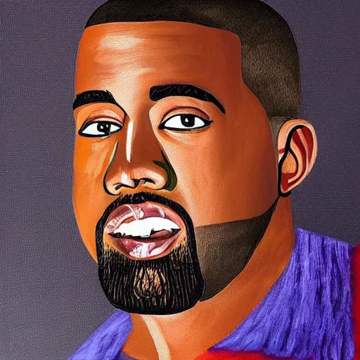 Prompt: “detailed painting of Kanye west, Old painting, highly detailed”