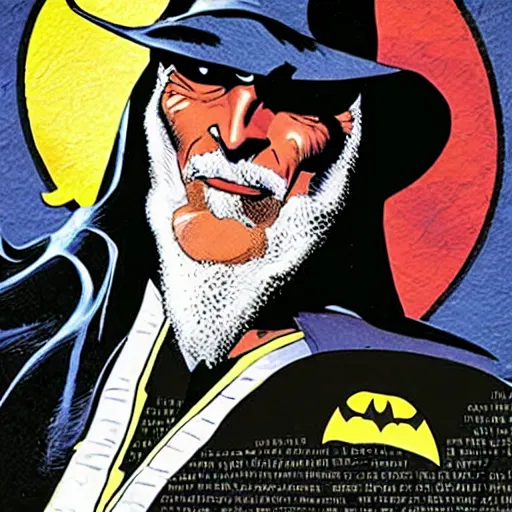 Image similar to Batman as Willy Nelson