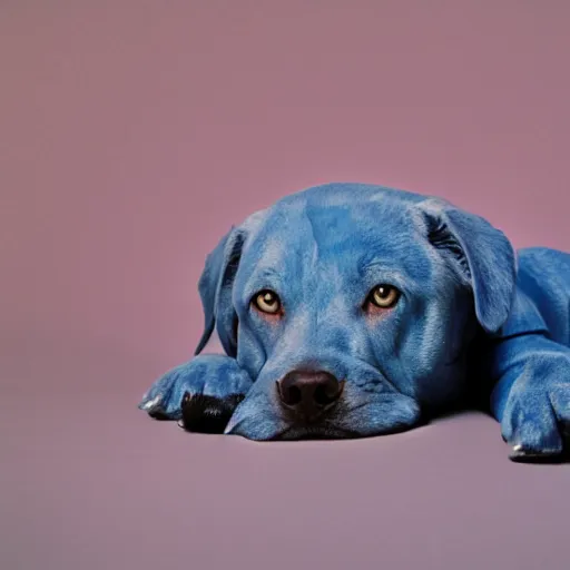 Image similar to a lazy blue dog