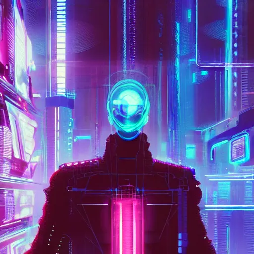 Image similar to a cyberpunk netrunner surrounded by a glowing computer interface, centered in the frame, cyberpunk concept art by Jean Giraud and josan gonzales, digital art, highly detailed, intricate, sci-fi, sharp focus, Trending on Artstation HQ, deviantart, 4K UHD image