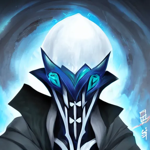 Image similar to Karthus from League of Legends, anime art style