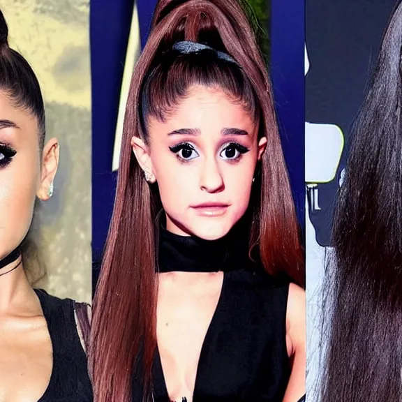 Image similar to ariana grande without makeup by tim burton