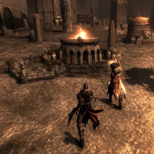 Image similar to Dark Souls, Desert buried city area; gameplay