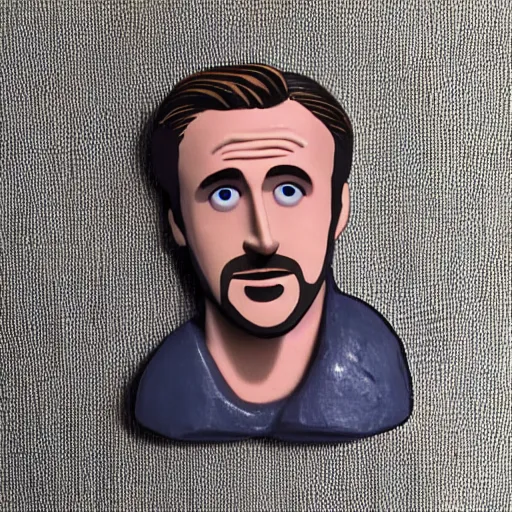 Image similar to plasticine ryan gosling