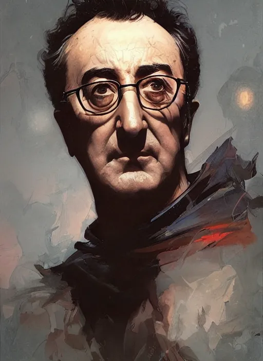 Prompt: Portrait of Peter Sellers, marvel comics, dark, intricate, highly detailed, smooth, artstation, digital illustration by Ruan Jia and Mandy Jurgens and Artgerm and Wayne Barlowe and Greg Rutkowski and Frank Frazetta