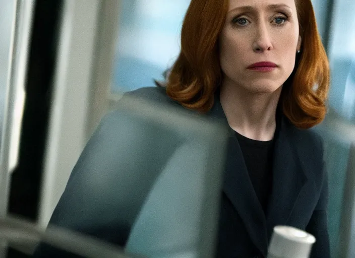 Image similar to film still of vera farmiga as scully in x - files movie, 4 k