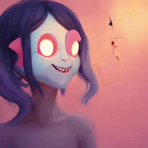 Image similar to a portrait of the happy mask salesman, cute, beautiful, art by lois van baarle and loish and ross tran and rossdraws and sam yang and samdoesarts and artgerm and saruei and disney and wlop, digital art, highly detailed, intricate, sharp focus, trending on artstation hq, deviantart, unreal engine 5, 4 k uhd image