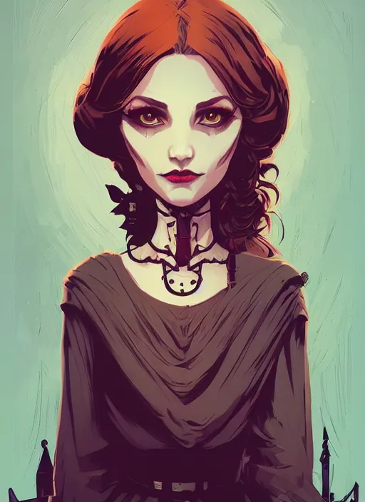 Image similar to portrait of beautifull gothic maiden, cute face. dark fantasy, d & d, artstation, art by petros afshar, tom whalen, laurie greasley and greg rutkowski and ilya kuvshinov