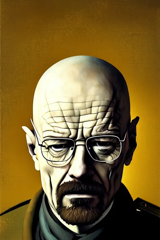 Prompt: baroque oil painting of key visual portrait concept art of walter white in battlefield 1, brutalist, dark fantasy, rule of thirds golden ratio, fake detail, trending pixiv fanbox, acrylic palette knife, style of makoto shinkai studio ghibli genshin impact jamie wyeth james gilleard greg rutkowski chiho aoshima