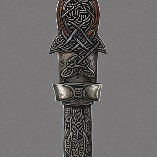 Image similar to Sprite of a Celtic sword, very detailed, Gamin, sharp focus, ArtStation, 4k