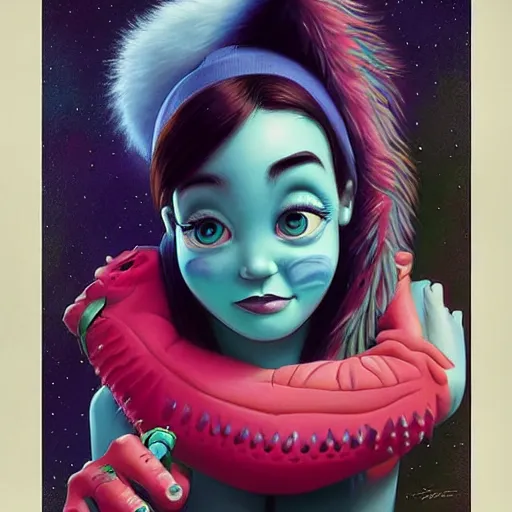 Image similar to monster inc portrait, Pixar style, by Tristan Eaton Stanley Artgerm and Tom Bagshaw.