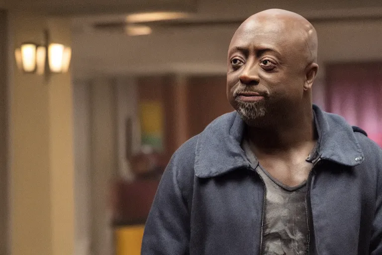 Image similar to donnell rawlings as ashy larry movie still, from the new die hard movie, 8 k, realistic