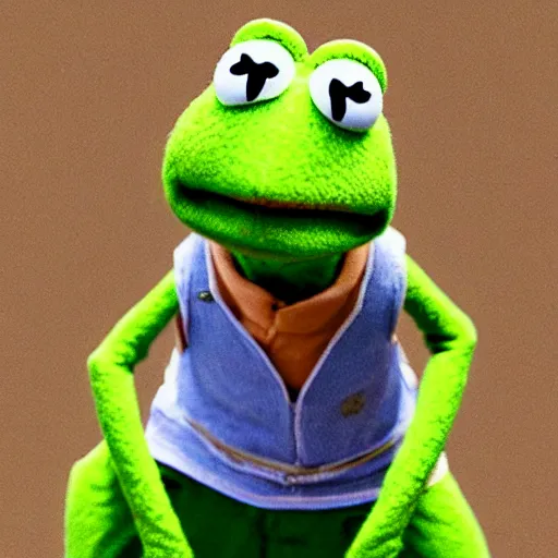 Image similar to kermit the frog, by makoto shinkai