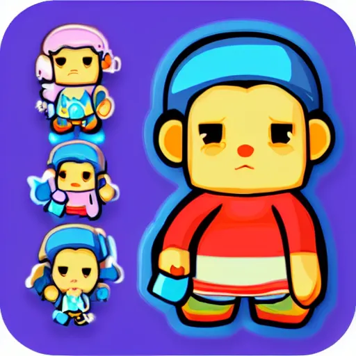 Image similar to cute sticker of baba is you videogame