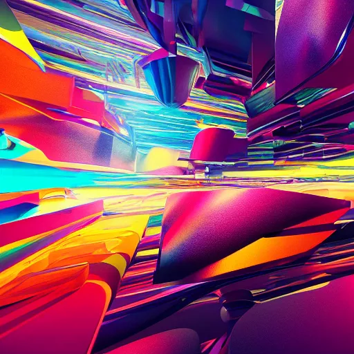 Prompt: an explosion of time and space, abstract art, award winning, Octane render, colorful