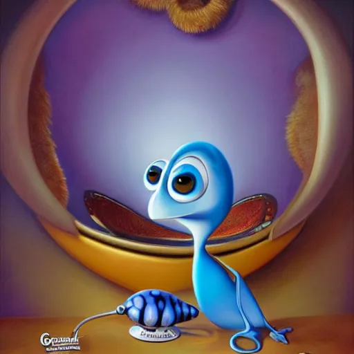 Image similar to surrealism by Greg Craola Simkins , pixar