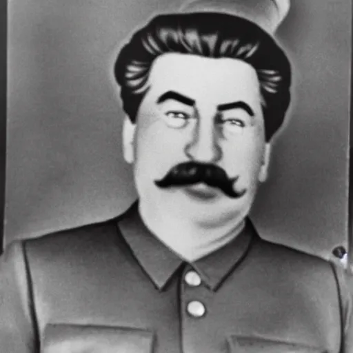 Image similar to stalin as a teletubby