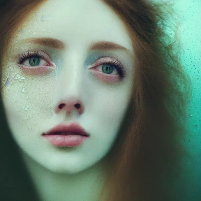 Prompt: Kodak Portra 400, 8K,ARTSTATION, Caroline Gariba, soft light, volumetric lighting, highly detailed, britt marling style 3/4 , extreme Close-up portrait photography of a beautiful woman how pre-Raphaelites,inspired by Ophelia paint, the face emerges from water of Pamukkale, underwater face, hair are intricate with highly detailed realistic beautiful flowers , Realistic, Refined, Highly Detailed, interstellar outdoor soft pastel lighting colors scheme, outdoor fine art photography, Hyper realistic, photo realistic