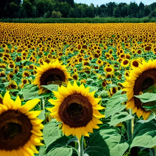 Image similar to sunflower field blooming