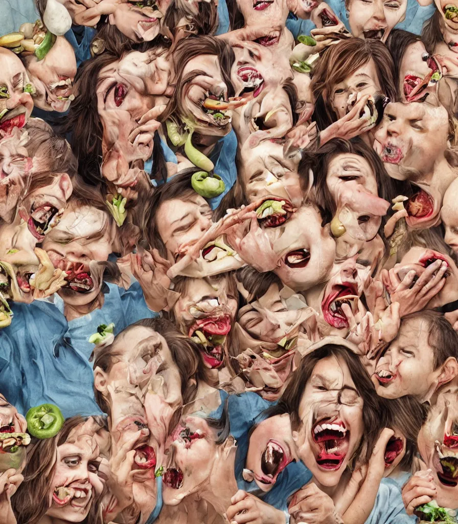 Image similar to why do we eat each other? realistic