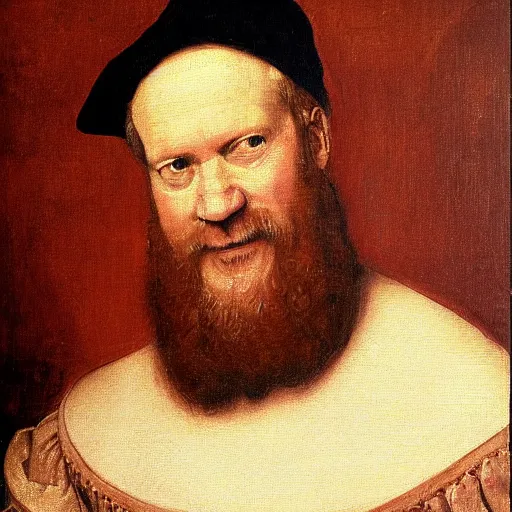 Image similar to renaissance oil painting of david letterman