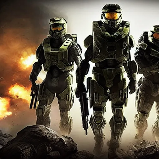 Image similar to call of duty, battlefield and halo