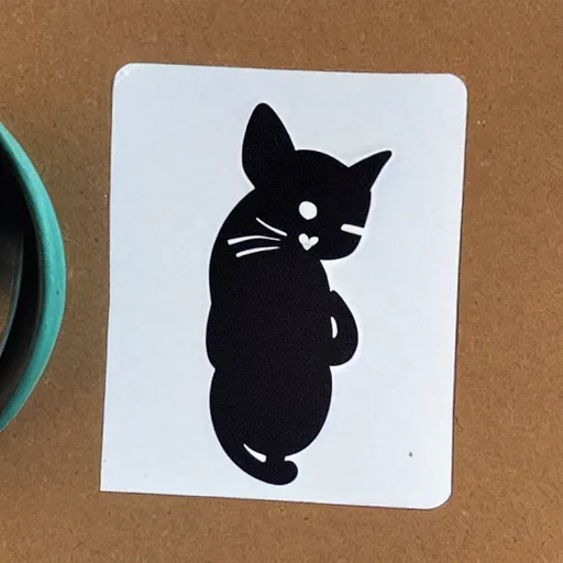 Image similar to sticker hugging cat