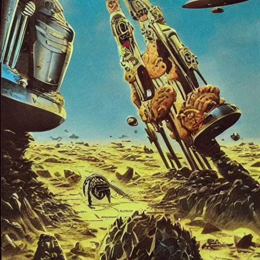 Prompt: gnoll, vintage sci - fi art, by ed emschwiller