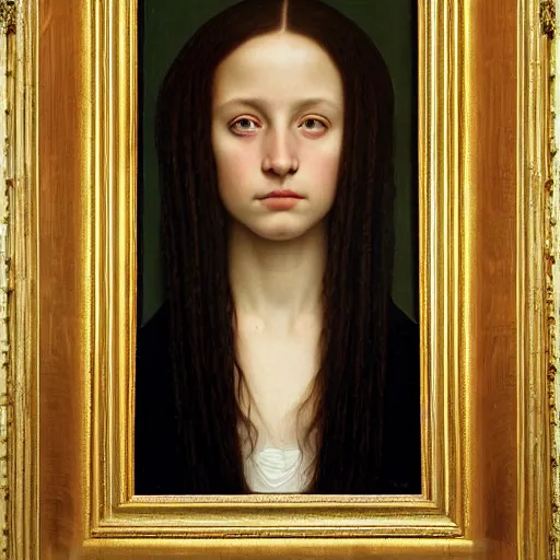 Image similar to symmetrical portrait of a young girl painting by dino valls