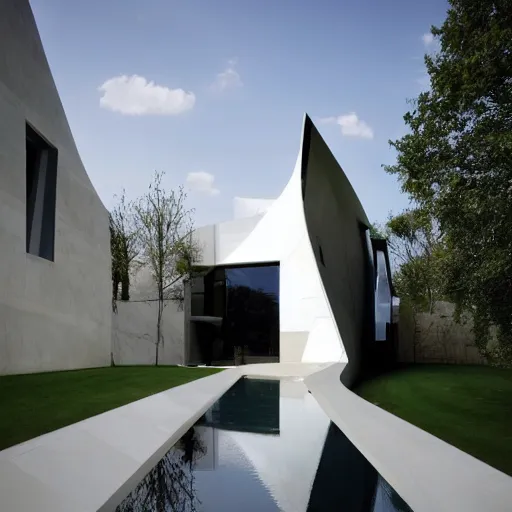 Image similar to house designed by zaha hadid