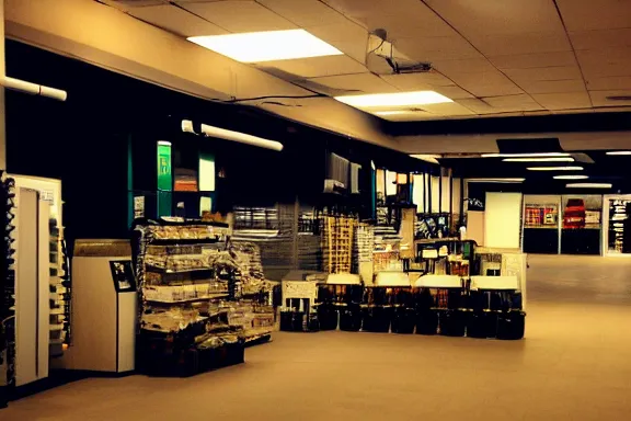 Image similar to inside an empty store at night