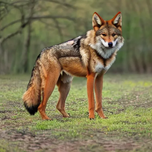 Image similar to professional photograph of a brown red wolf, high quality, hd, 8 k, 4 k, magnificent, award - winning, nature, nature photography, awe - inspiring, highly detailed, amazing